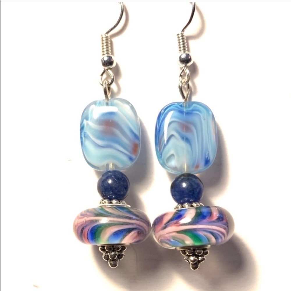 Boho Blues Colorful Earrings